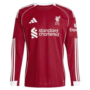 天朗足球阿迪达斯2526赛季利物浦主场长袖球迷版球衣足球服JV6456