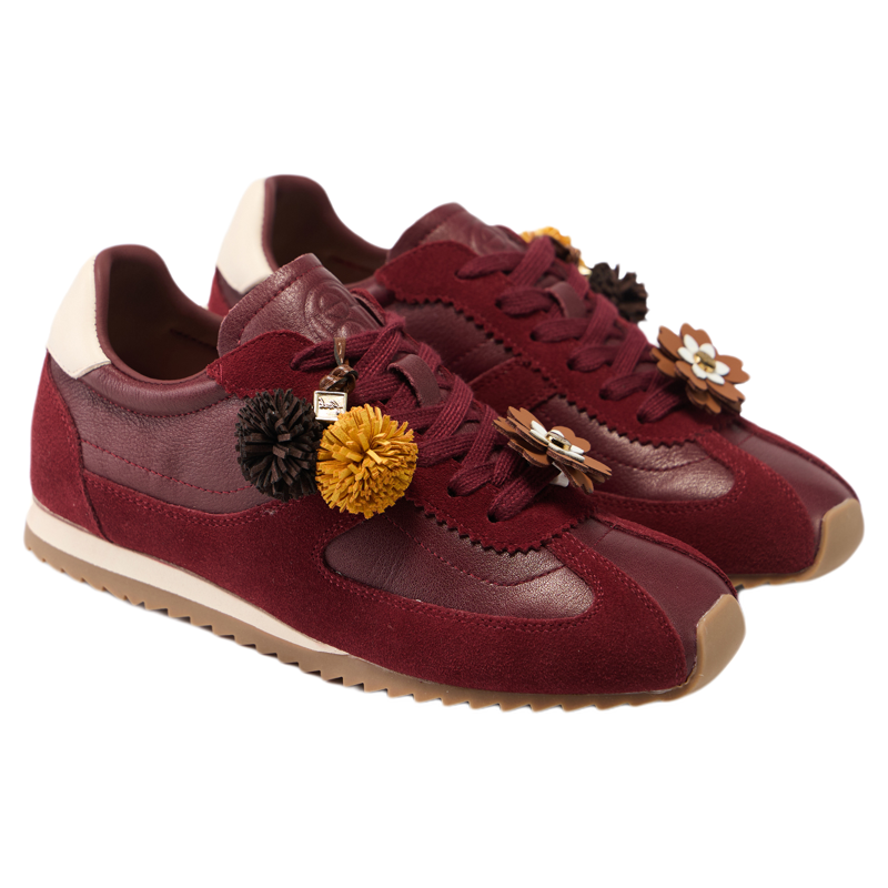 fed红色德训鞋春季新款女鞋增高厚底鞋软底休闲鞋女S1013-ZCB308