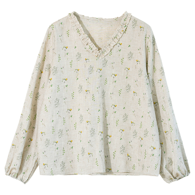 GESGOO轻盈呼吸感天丝麻长袖衬衫