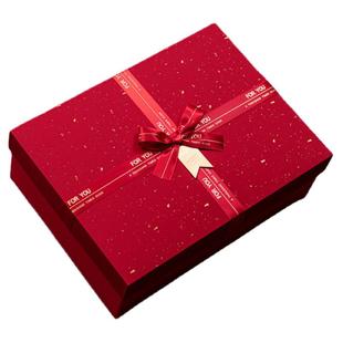 红色礼盒空盒礼物盒化妆品伴手礼包装盒结婚礼品盒子大号定制logo