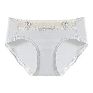 纯欲蕾丝内裤女士纯棉10a级抗菌裆中腰蝴蝶结三角裤舒适透气绝美