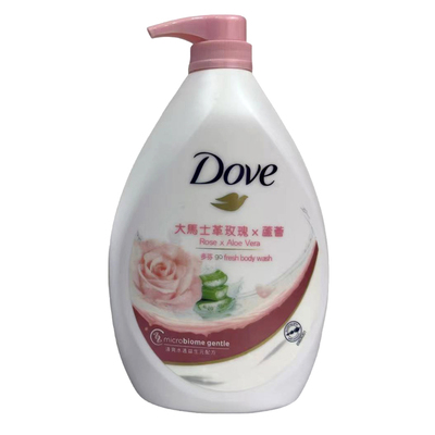 港版多芬玫瑰沐浴露持久留香大马士革玫瑰芦荟沐浴乳1kg官方正品