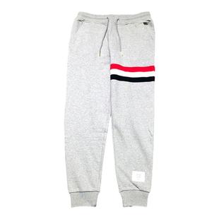 潮牌TB裤子针织长裤男女情侣同款休闲运动裤色织红白蓝卫裤束脚裤