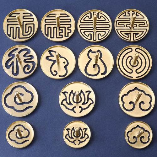 纯铜香篆打篆香拓灰压沉香檀香香粉打拓篆香香道篆模工具香印香炉