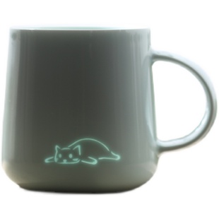 子木猫咪马克杯景德镇伴手女生日礼物咖啡杯陶瓷水杯子家用高颜值