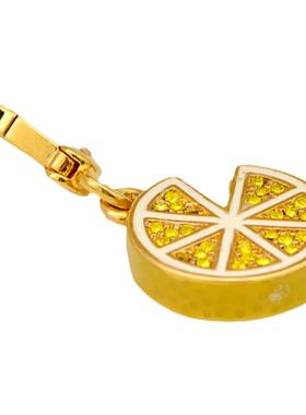 复古趣味可爱柠檬彩蛋吊坠项坠