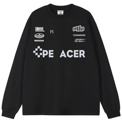 美式嘻哈原创印花秋季重磅长袖男