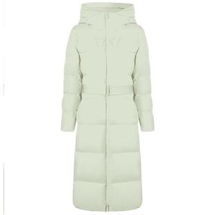 现货速发|歌莉娅三防鹅绒羽绒服女冬季防风保暖收腰连帽中长外套