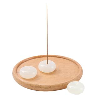 线香香插香座创意玉石香插不落灰插香盘香立香托线香底座便携香炉