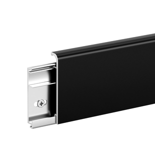 木纹铝合金踢脚线实木圆弧直边6cm锁扣式贴脚线金属黑胡桃地脚线