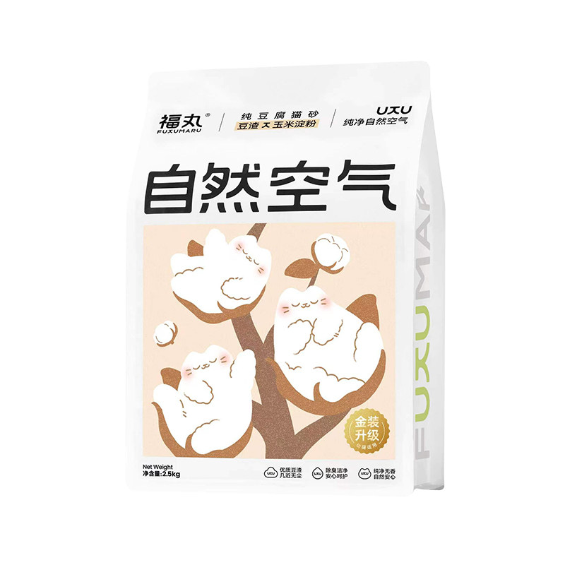 【百亿补贴】福丸金装升级豆腐猫砂抑菌除臭快速结团低尘幼猫猫砂