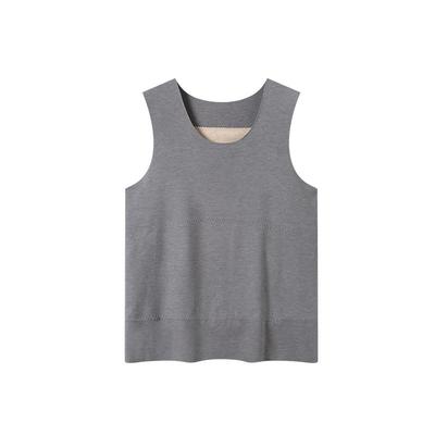 羊毛蚕丝德绒青少年保暖背心