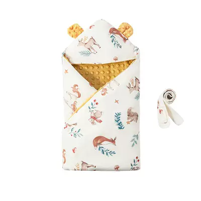 嫚熙新生婴儿包被豆豆绒包单