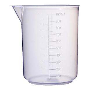 塑料烧杯刻度量杯食品级厨房用大容量耐高温无柄量桶PP聚丙烯量筒