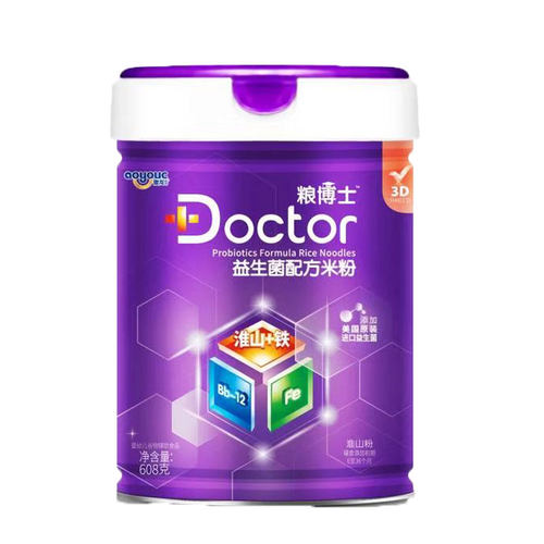 傲龙米粉粮博士 益生菌配方米粉608克罐装婴儿宝宝米粉米糊
