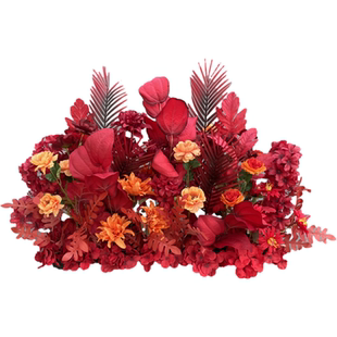 高端中式路引装饰排挂花订婚宴派对婚庆绢花仿真森系婚礼装饰花艺