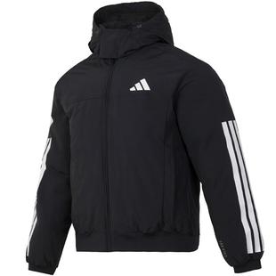 Adidas阿迪达斯羽绒服男2026冬季新款运动加厚防风夹克连帽外套男