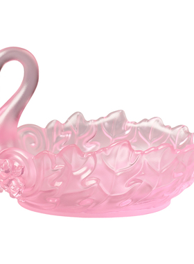 轻奢天鹅琉璃玄关钥匙收纳果盘