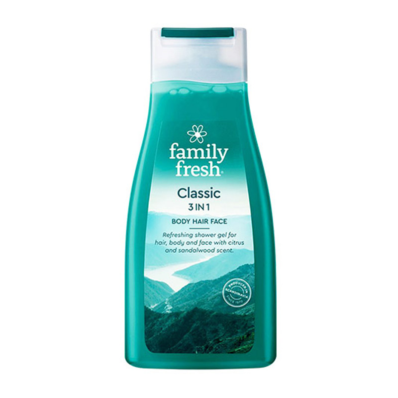 瑞典Family Fresh洗发沐浴露三合一洁面男女沐浴乳香氛清爽500ml