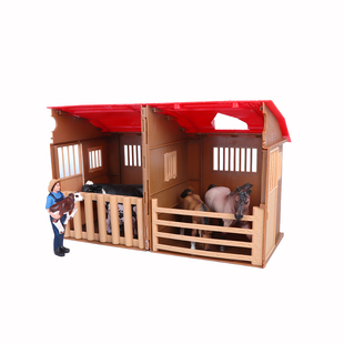 仿真动物模型牧场农场玩具套装儿童小动物模型马牛羊狗猫鸡鹅家禽