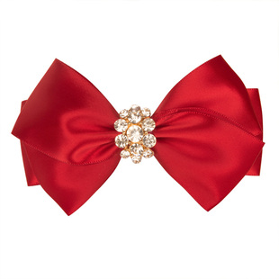 2025新款高端气质头饰红色发饰大红蝴蝶结发夹女后脑勺头花发卡子