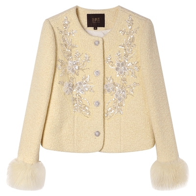 白鹿语小香风鸭绒羽绒服