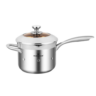 金钥匙304不锈钢油炸锅奶锅家用炸串锅宝宝辅食锅煮面雪平锅汤锅