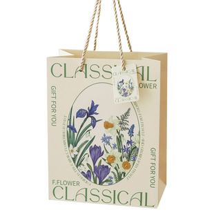 莫奈花园礼品袋 复古森系文艺手提袋ins高级感纸袋男女生日礼物袋