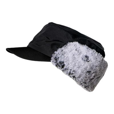 后封口加绒加厚护耳脖帽子男女通用速干平顶帽2025新款冬季鸭舌帽