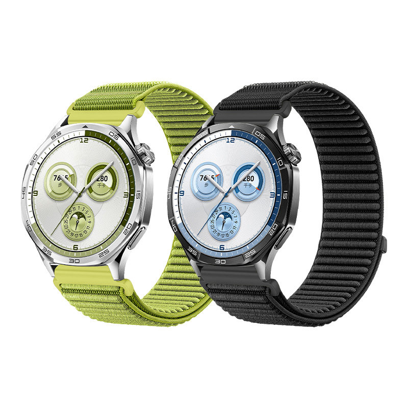 适用华为GT5表带Watch5编织gt4魔术贴gt3尼龙gt6腕带智能手表watchgt2e运动透气Pro替换高级表链新款配件男女