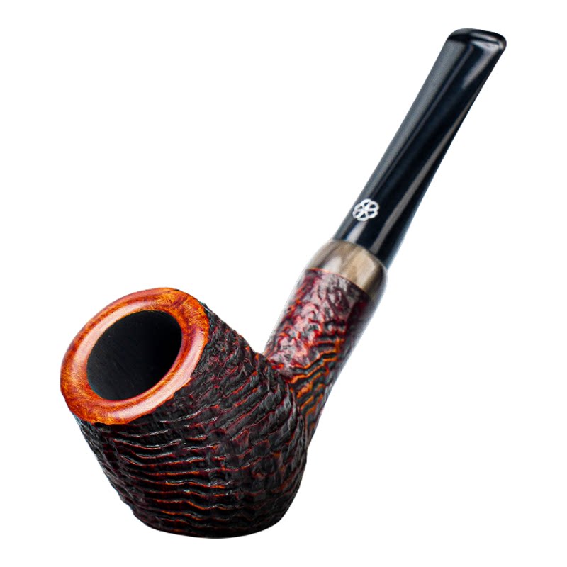 布达佩斯意大利进口石楠木根瘤3mm滤芯直柄撞球斗烟斗送工具全套