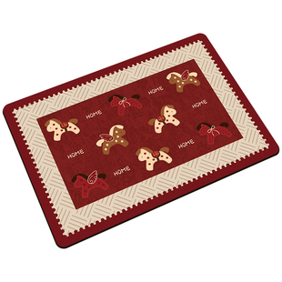 2026新年马年红色浴室门口地垫吸水卫生间防滑脚垫家用洗手间地毯