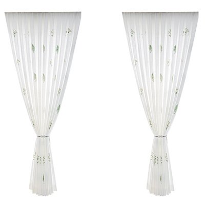 免打孔窗帘纱帘带伸缩杆一整套