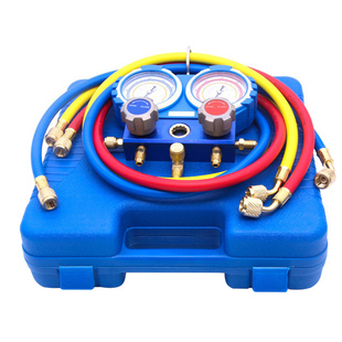 飞越加氟表组R22 r410 R32空调汽车冷媒雪种压力表冷媒加液双表阀