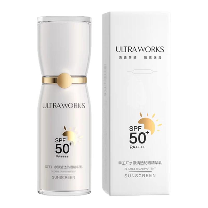 萃工厂防晒霜水漾清透防晒精华乳spf50+高倍防晒隔离户外海边军训