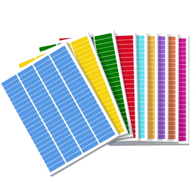 长方形黏贴化妆品颜色记号铜版纸