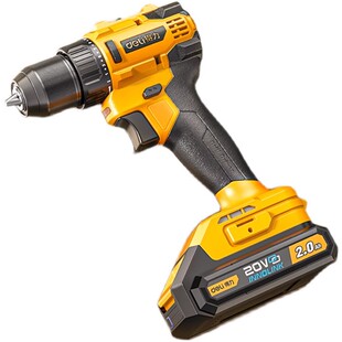 得力无刷电钻大功率充电转手枪钻冲击打孔钻墙家用电动螺丝刀工具