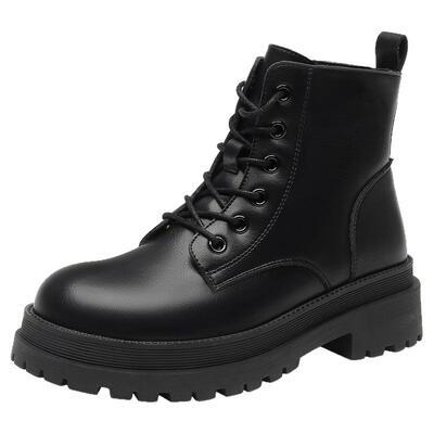 大东官方英伦厚底系带女马丁靴