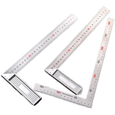 不锈钢水平直角尺90度测量拐尺三角尺木工尺多功能测量角度尺钢尺