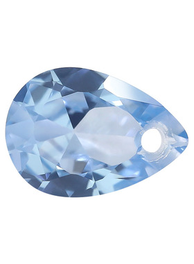 浅蓝色尖晶104#单孔梨形尖底裸石 合成尖晶带孔打孔水滴形耳环钻