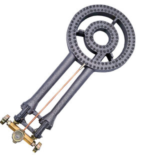 铁板鱿鱼猛火灶铁板灶经典蜂窝两环商用灶头煎饼果子灶两环煤气灶