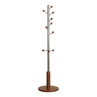 三梦衣架落地卧室2025新款中古风家用衣帽架实木不锈钢落地挂衣架