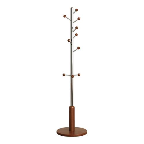 三梦衣架落地卧室2025新款中古风家用衣帽架实木不锈钢落地挂衣架