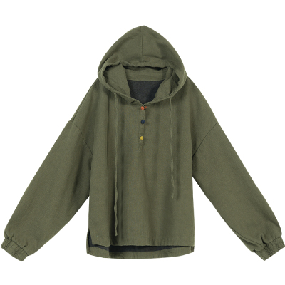 CHSSNIKE加绒复古宽松连帽卫衣