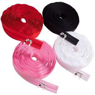 被套拉链长款家用双头被罩被子专用1.5米加厚拉锁拉链头配件红色