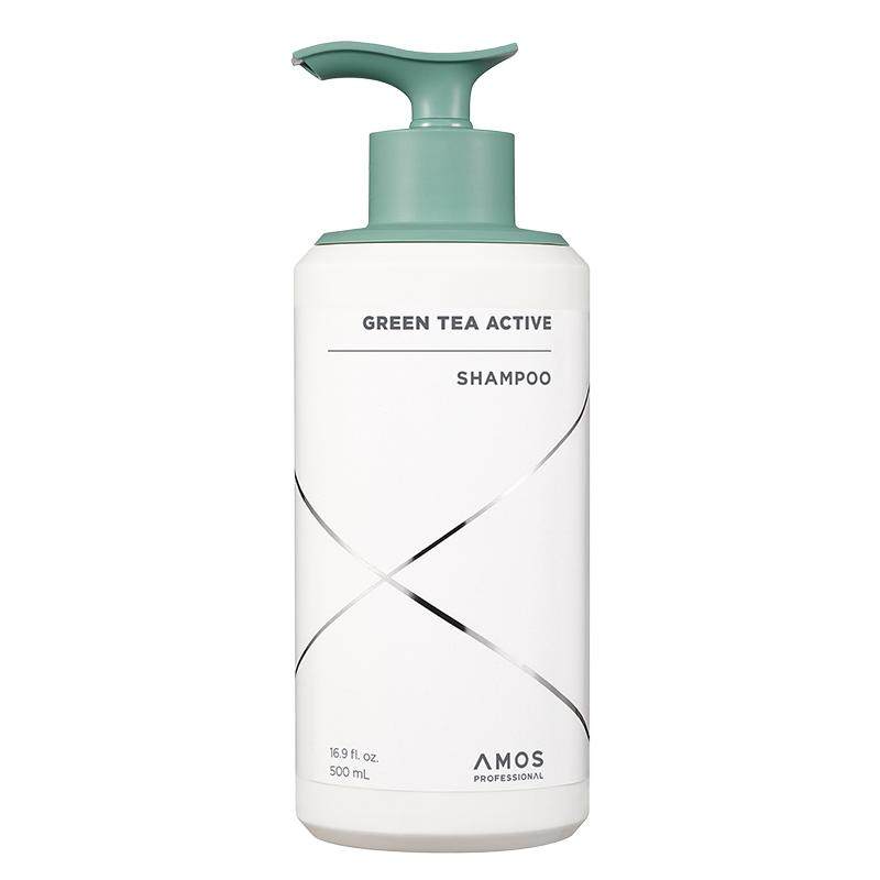 AMOS爱茉诗绿茶焕活洗发水丰盈养发深滋养弹性头皮500ml【临期】