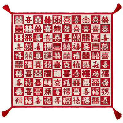 吉昶红色百喜毯结婚礼物