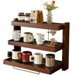 实木杯子置物架咖啡杯茶杯水杯架子咖啡角餐桌台面手办收纳展示架