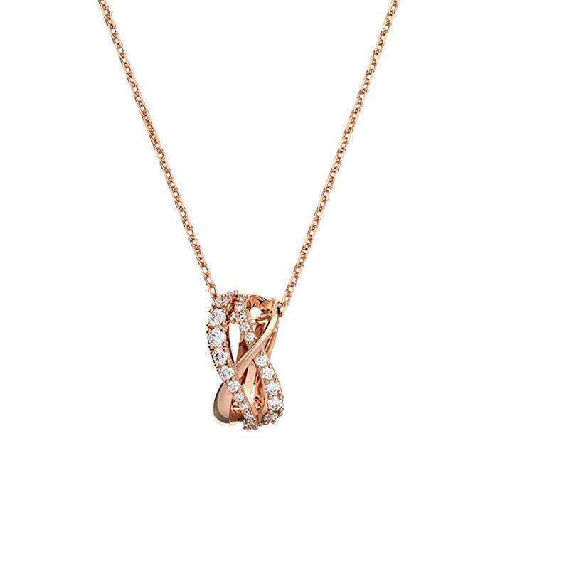 【自营】Swarovski/施华洛世奇灵动交错项链饰品节日表白礼物