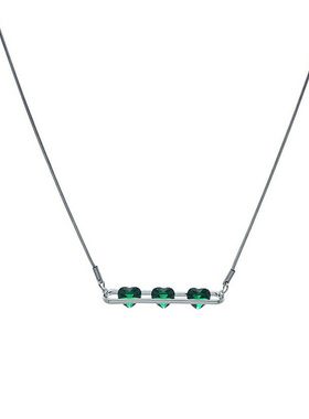 简约绿色爱心锆石闪闪蛇骨女